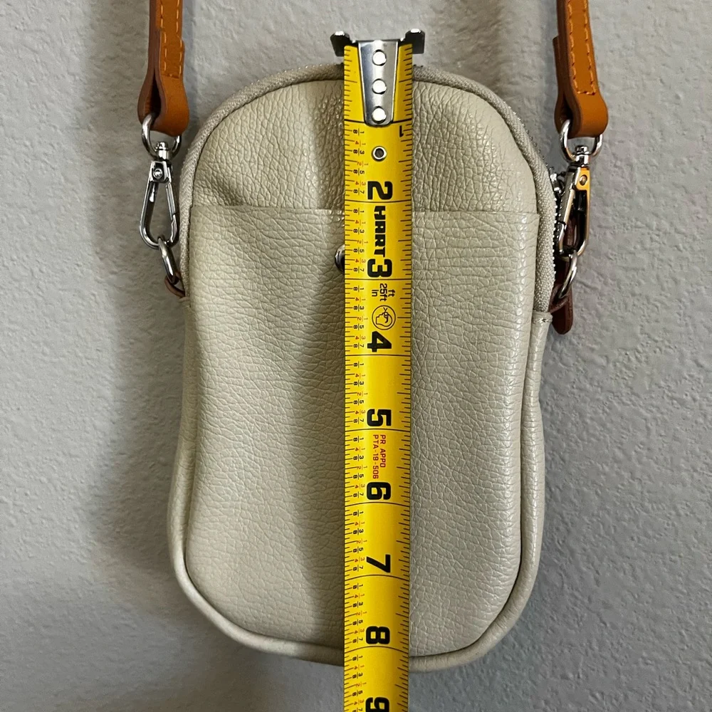 Divina Firenze Ivory “Amanda” Mini Crossbody Bag Purse‎ Italian Leather